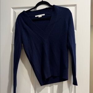 Veronica Beard Women's Navy V-Neck Sweater